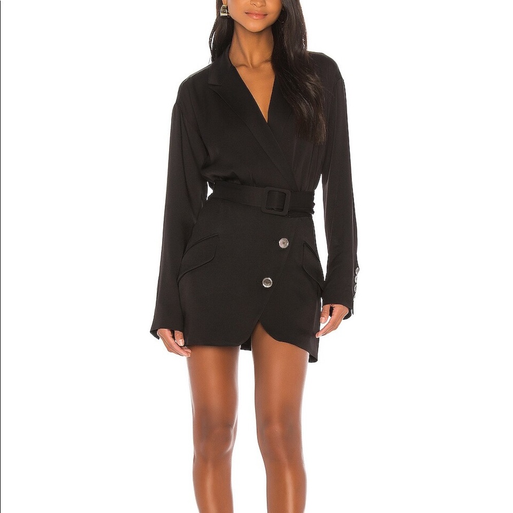 Cyrus satin suit dress